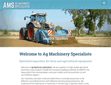 Tablet Screenshot of agmachineryspecialists.com.au